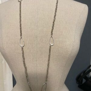 Silver bead necklace